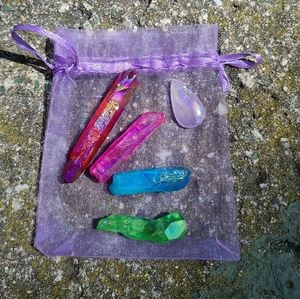 🌌💎AURA QUARTZ 5 piece crystal set💎🌌